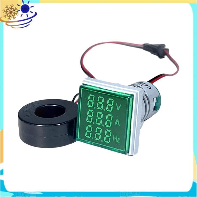 LED Digital Voltímetro Amperímetro Medidor AC6-500V Luzes De Sinal Tensão Atual De Frequência Indicador Testador
