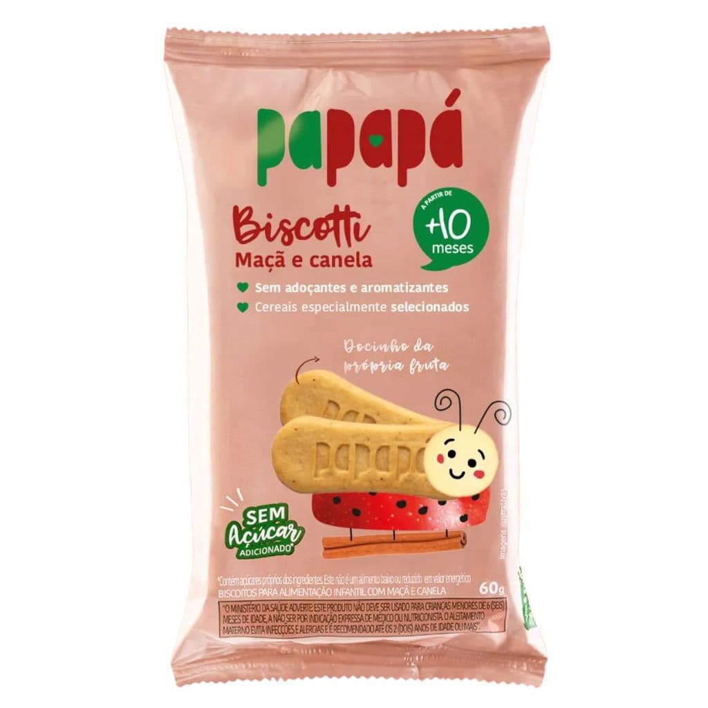 BISCOITO INFANTIL MACA CANELA 60G PAPAPA