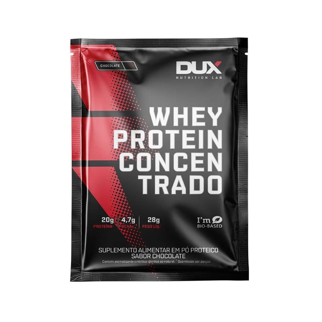 Whey Protein Concentrado - 10 Sachês 30g Chocolate - Dux Nutrition