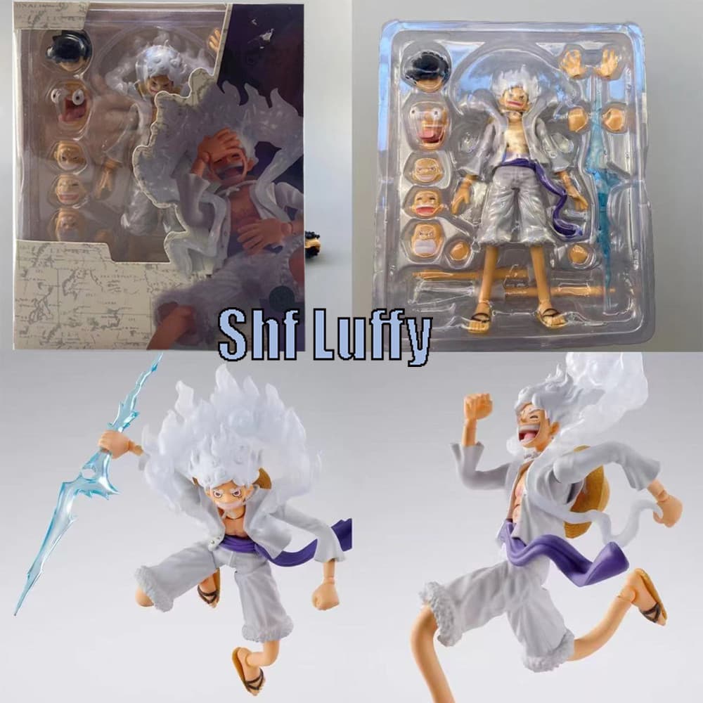 Figura De Ação One Piece SHF Luffy Gear 5 Nika Articulado Zoro Ace Modelo De Boneco