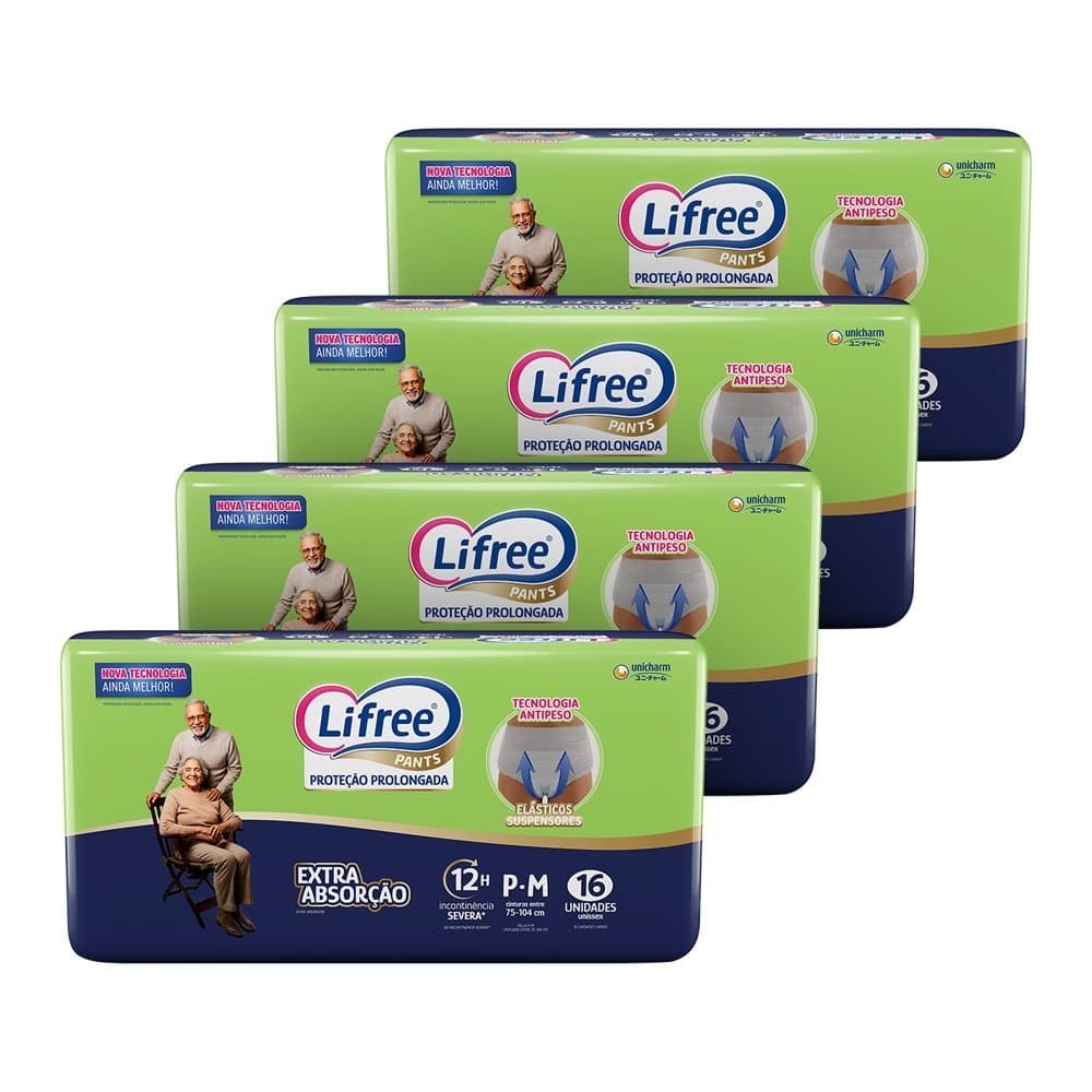 Fralda Descartável Lifree para Adulto Calça Extra Absorção Jumbo