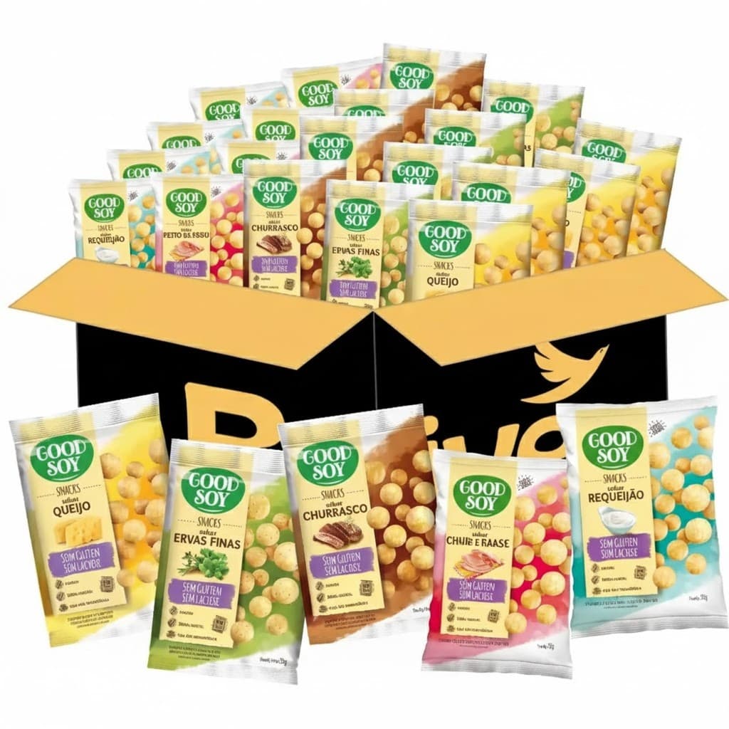 Kit GOODSOY Snacks Saudáveis 5 Sabores 25g (20 Unidades)