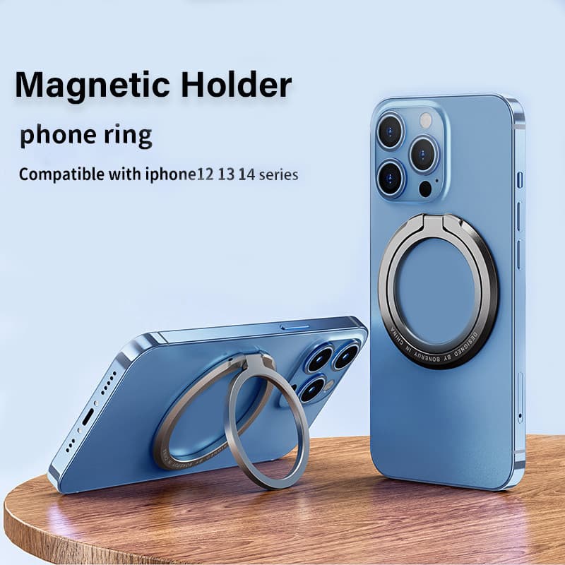 Suporte Magnético De Anel Para Celular , Removível iPhone MagSafe Samsung Xiaomi