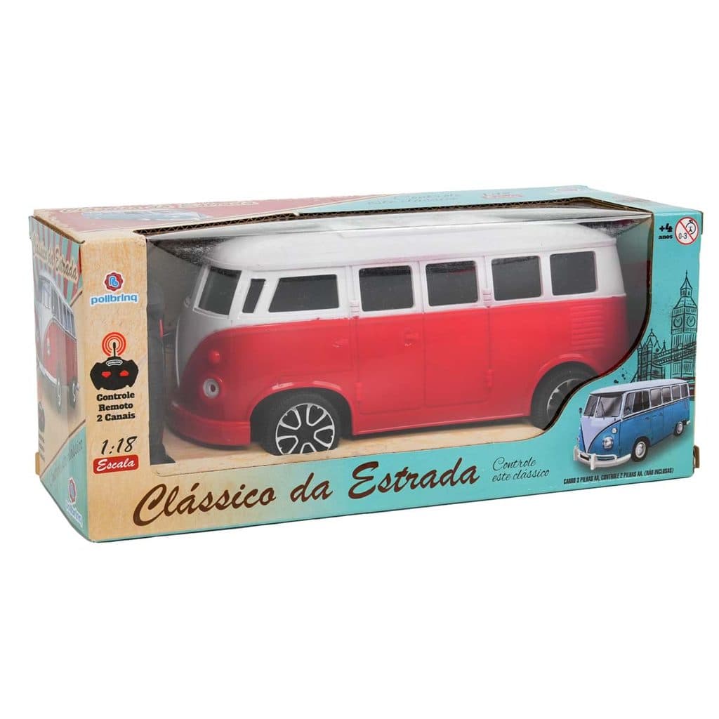 Carrinho Controle Remoto Kombi Vermelha Polibrinq