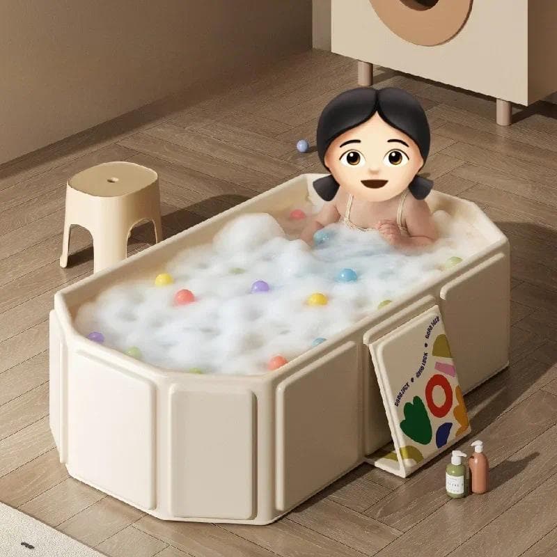 Banheira para recém-nascidos ﻿ Banheiras de Bebê Dobráveis Duráveis Portáteis de PVC Espesso para SPA, Banheiras Grandes