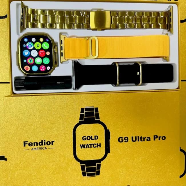2025 G9 Ouro Ultra Pro Novo Smartwatch Relógio Inteligente Sem Fio Bluetooth Chamada Esportes Masculinos E Femininos Sér