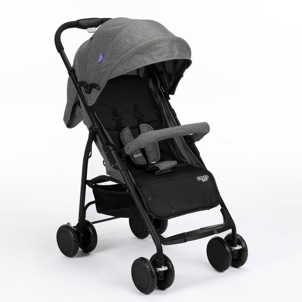 Carrinho de Bebê Cosco Kids Bross Passeio 0-15kg Fechamento Automático Cinza