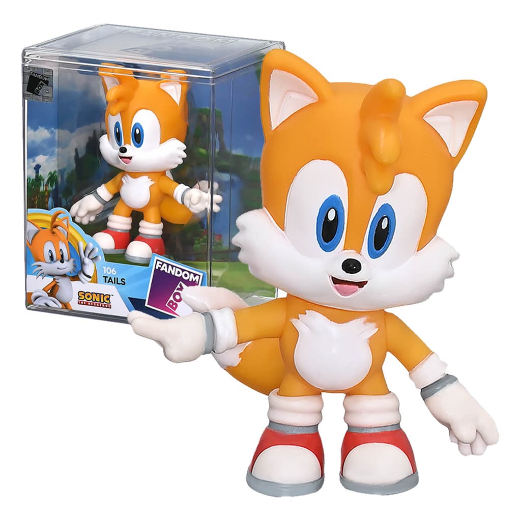Boneco Tails Sonic Fandom Box 106 Em Vinil Articulado - Líder Brinquedos