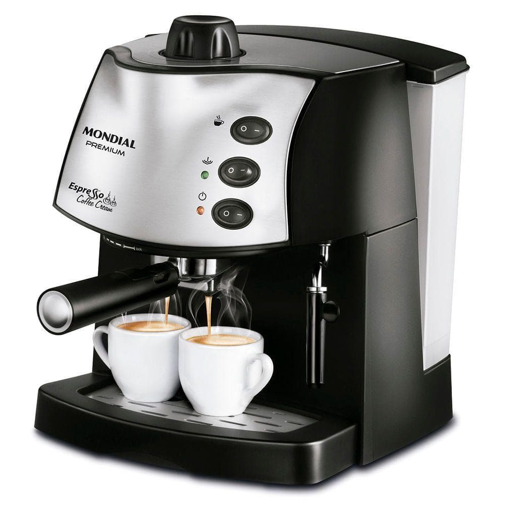 Máquina De Café Expresso Mondial C-08 Cafeteira-220v-preto/inox