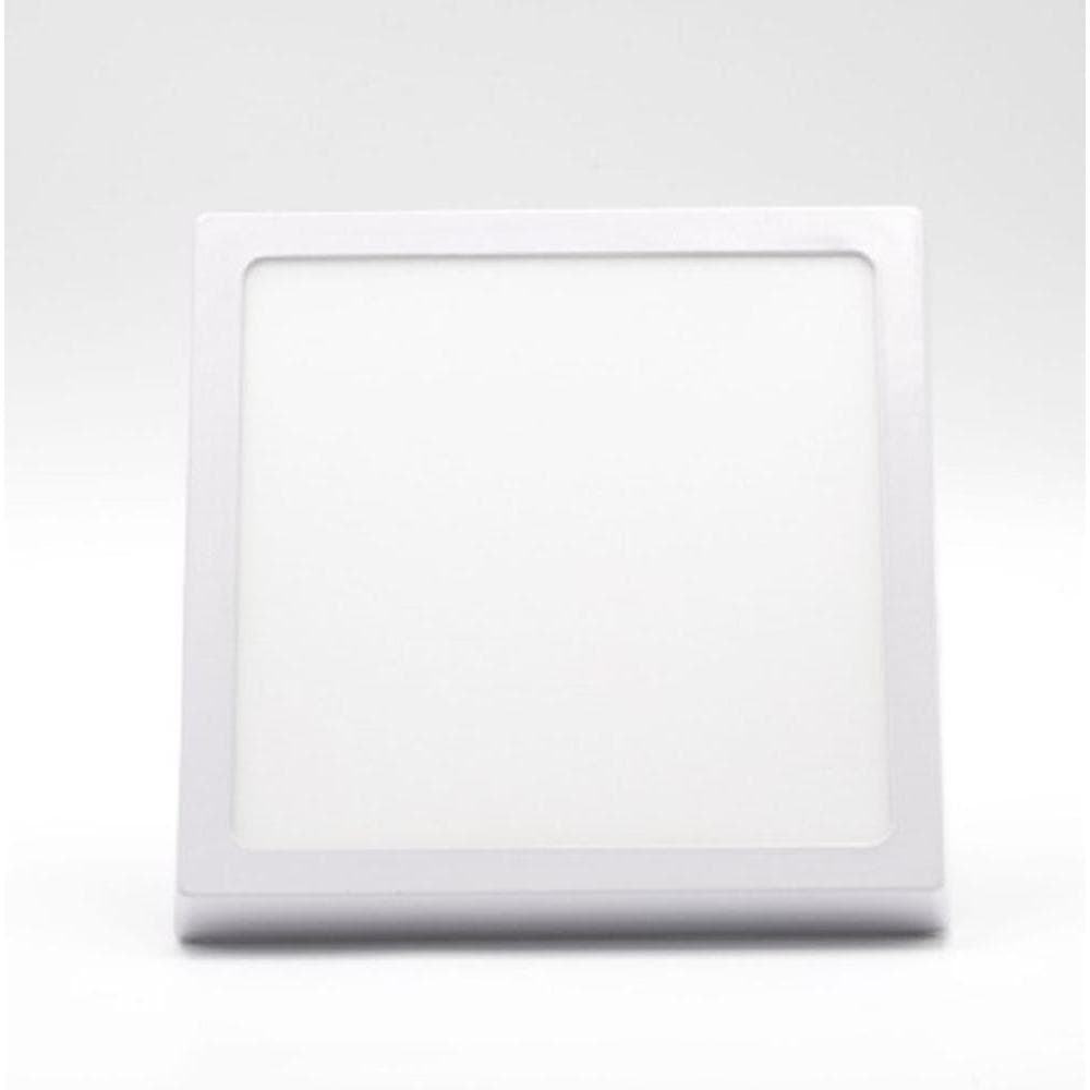 LUMINÁRIA PAINEL LED SOBREPOR QUADRADO PLAFON 18W 3000K AMARELADA QUENTE POP LED BEE