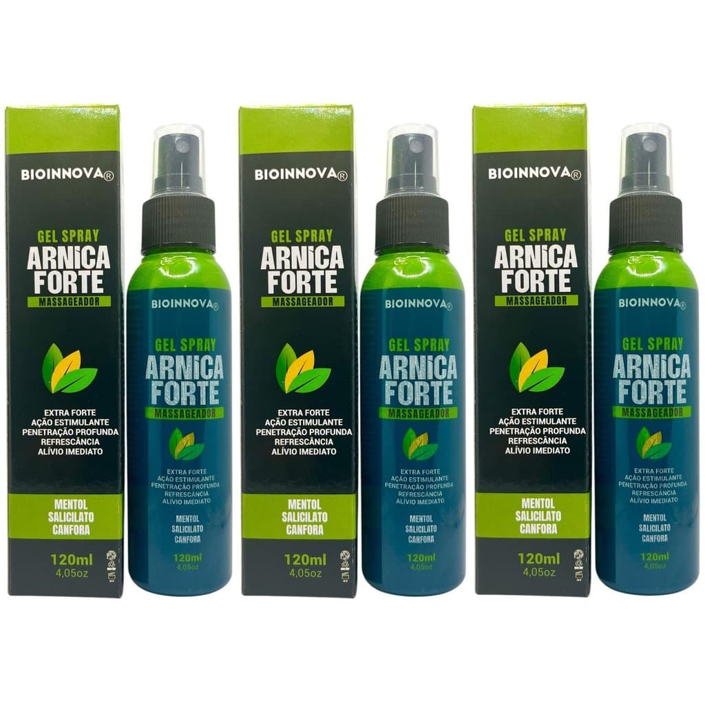 Kit 3 Spray Contra Dores no Corpo Ice Arnica A Pronta Entrega 120ml - Bioinnova