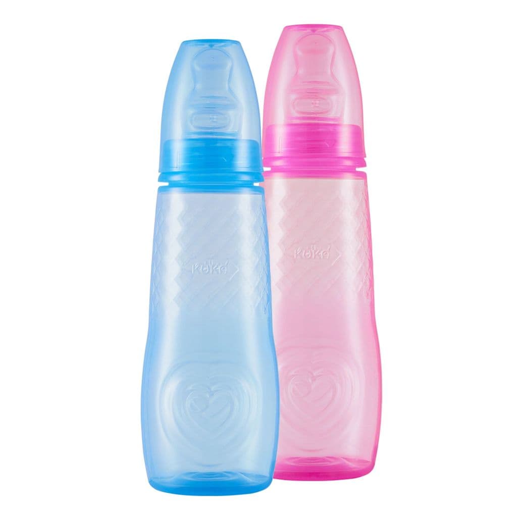 Mamadeira Bebê Aquarela 250ml Kuka Bico de Silicone Tam.2