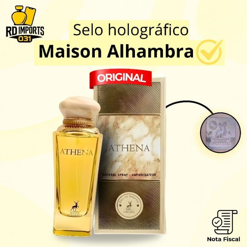Perfume Árabe Athena Maison Alhambra 100 Ml Feminino - Original Importado Com Selo Holográfico