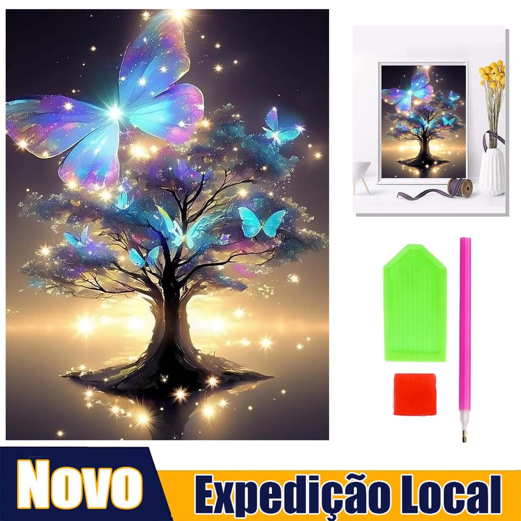 30*40 cm borboleta estrela Árvore Pintura Diamante Conjunto 5D Diamante Arte Decoração Decoração