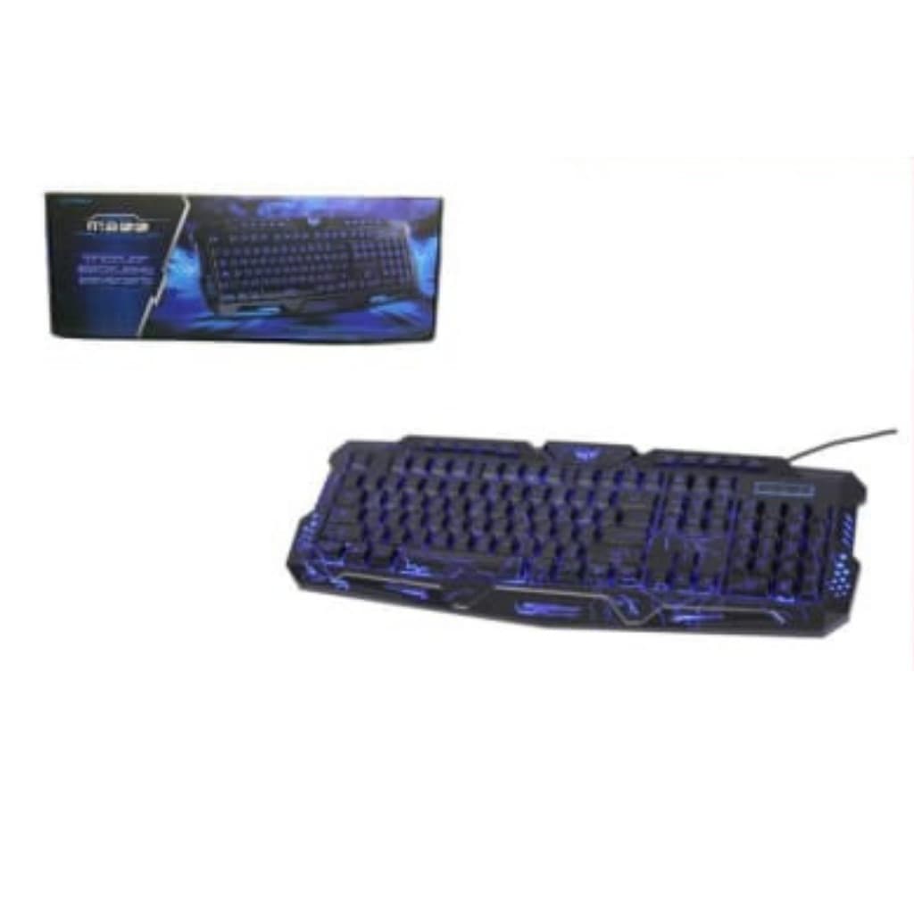 Teclado Semi-mecânico Gamer Jogos Preto Seisa M200 Led Rgb Idioma Português Brasil