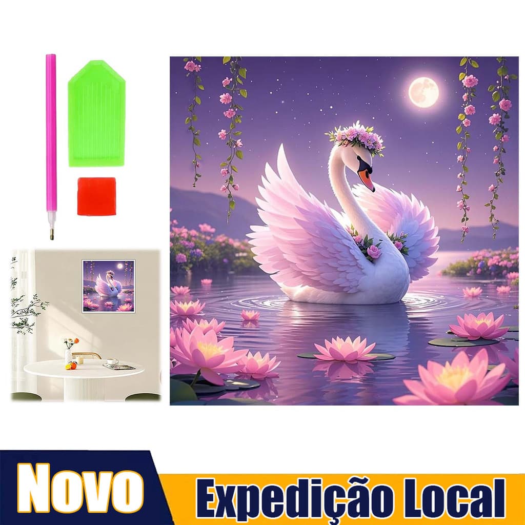 30*30 cm cisne Conjunto Pintura Diamante 5D diamante arte cheia de diamantes decoração tridimensional