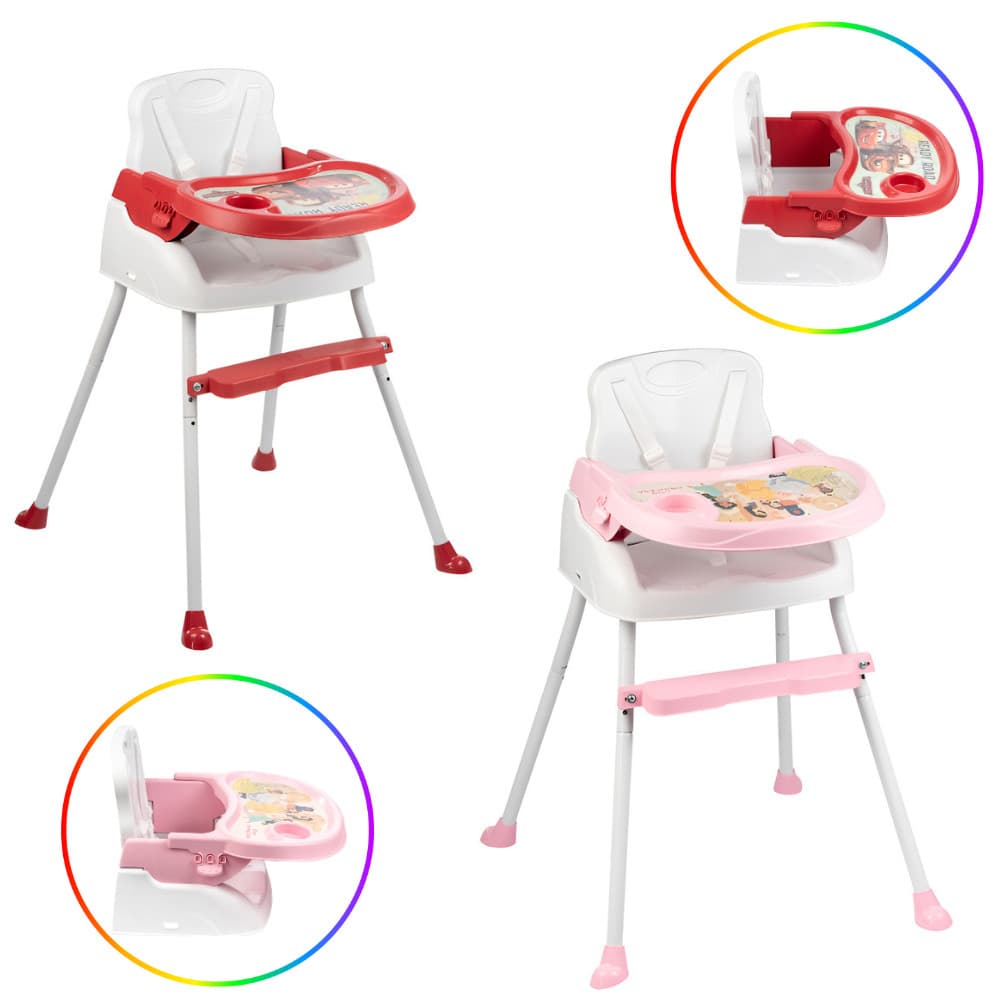 Cadeira de Alimentação 3 em 1 | Assento Booster Portátil | Styllbaby Desenho Disney | Até 15kg | 6m+