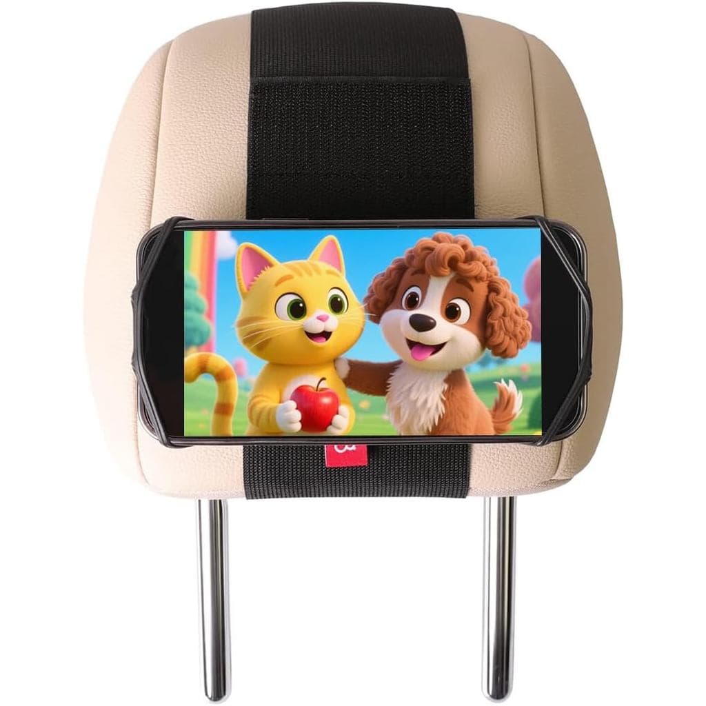 Suporte de silicone para telemóvel no carro, suportes ajustáveis para fixar o telemóvel no encosto de cabeça do carro, c