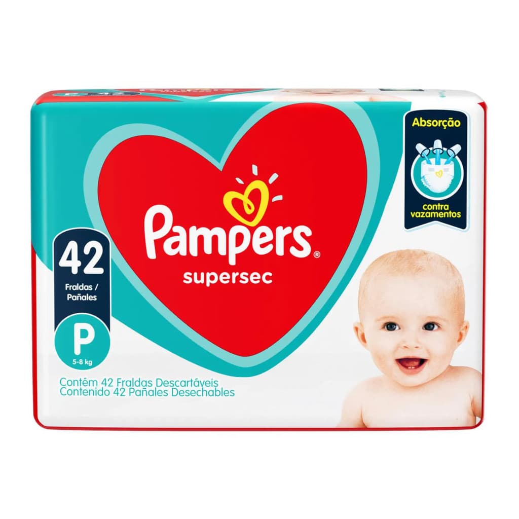 Fralda Pampers Supersec P C/42 Unidades