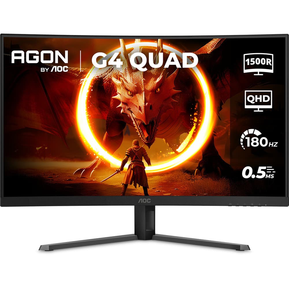 Monitor Gamer Curvo AOC AGON QUAD 32" 180Hz 0,5ms HDR10 CQ32G4E