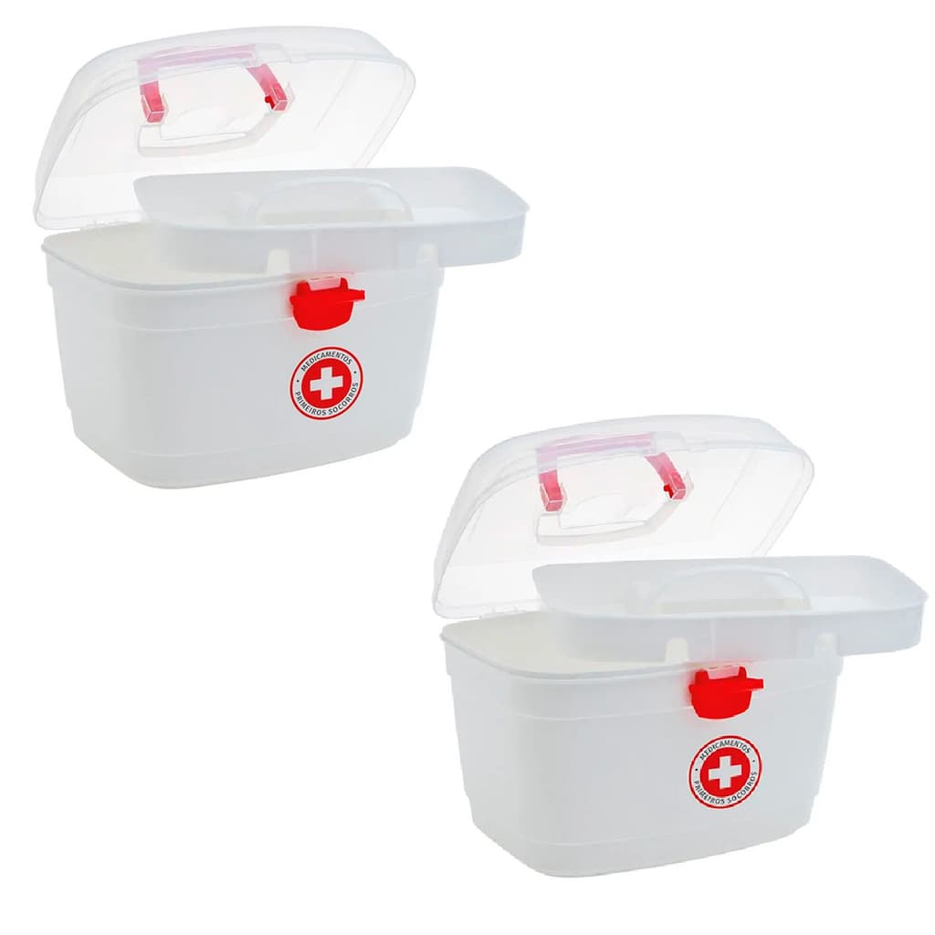 Kit 2 Maleta de Primeiros Socorros e Medicamentos Grande (535)