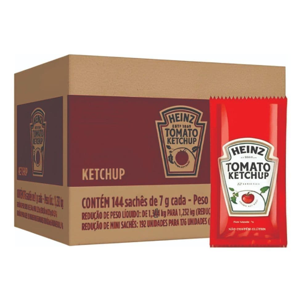 Molho Sache Ketchup 7g 144 saches Heinz