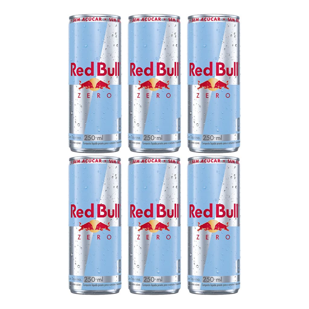 Kit C/6 Energético Red Bull Zero Sugar Free 250ml