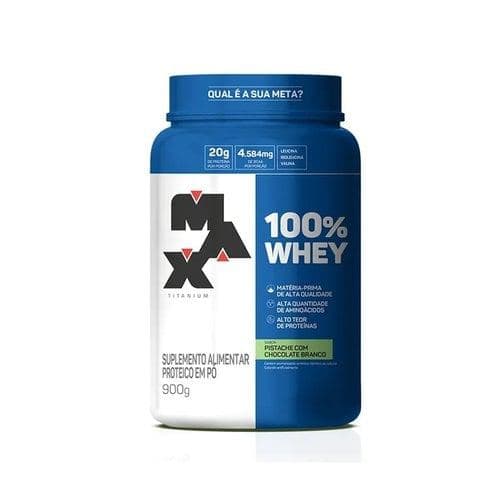 100% Whey Protein Pistache com Chocolate Branco 900g - Max Titanium