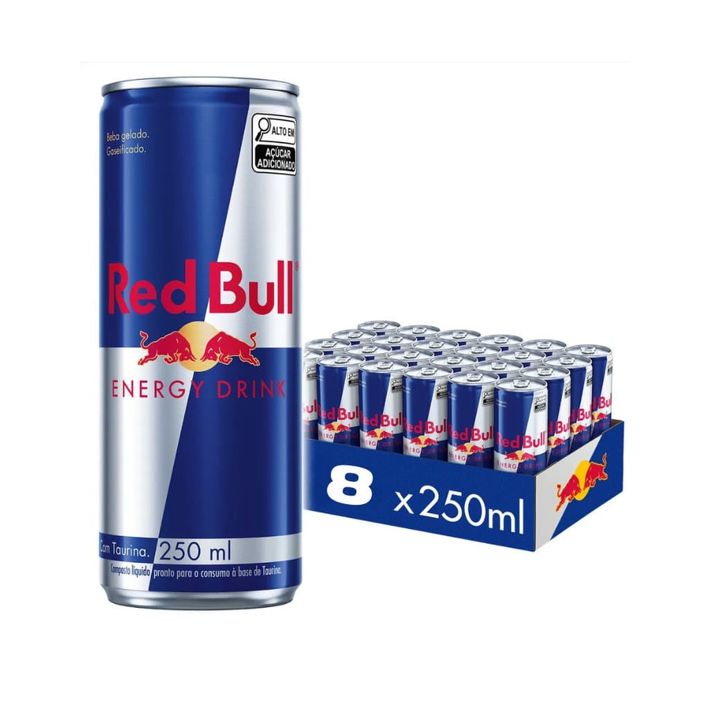 Pack de 8 latas Red Bull Energético, Energy Drink, 250ml