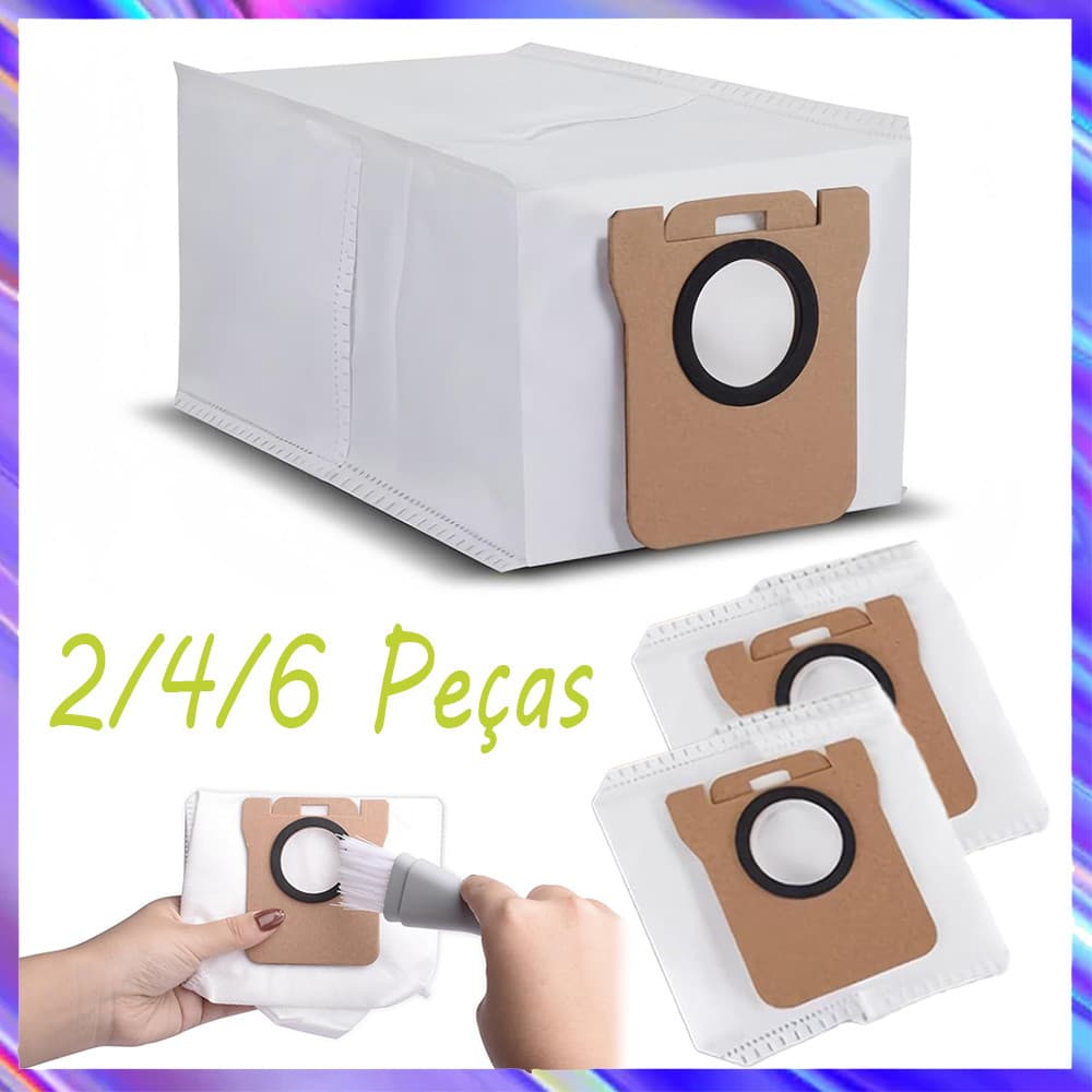 2/4/6 pçs Saco de Coleta de pó de Substituição, Saco de pó para Aspirador de pó, Saco de Descartável para Aspirador