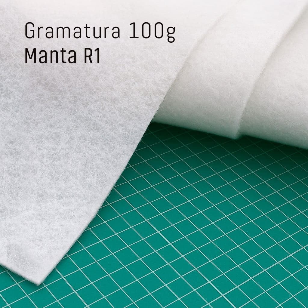 Manta Acrílica R1 Branco com Termocolante Patchwork Pergorari