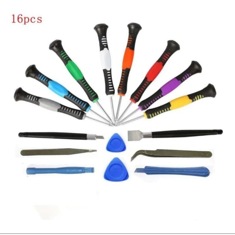 Kit Chave Ferramenta 16 Peças Para Manutenção Tablet Iphone Android