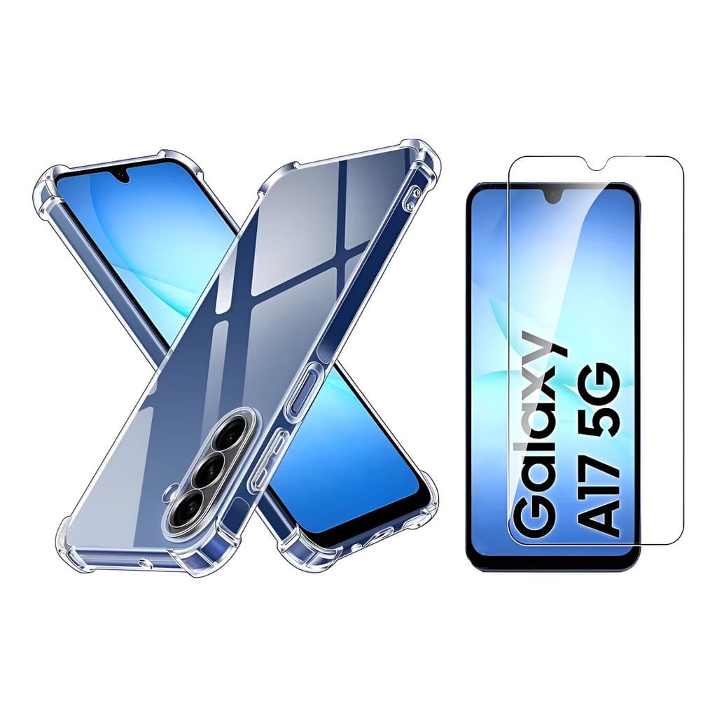 Capa Capinha Anti Impacto Para Galaxy A17 + Película 3D Vidro Temperado