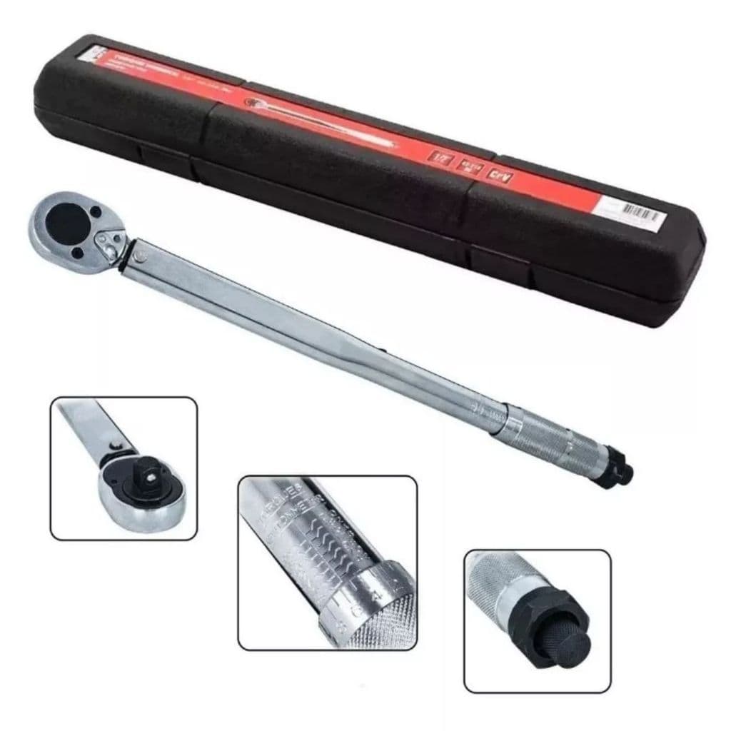 TORQUIMETRO DE ESTALO  MINI P/ SOQUETE 1/2 28-210 NM 2,9KG A 21,4KG + ESTOJO