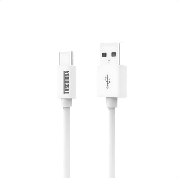 Cabo USB-A para USB-C de 1,5m 2A Carregamento Rápido Branco