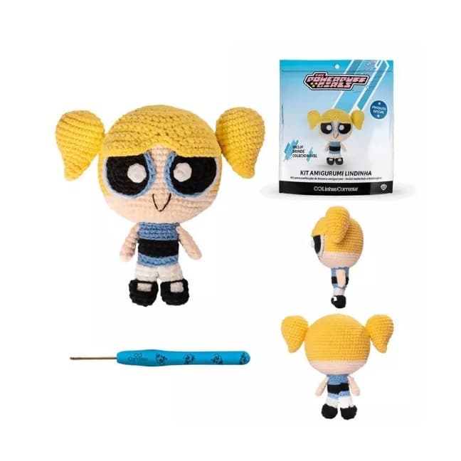 Kit Amigurumi Meninas Superpoderosas Florzinha, Lindinha E Docinho Acrílico Para Crochê
