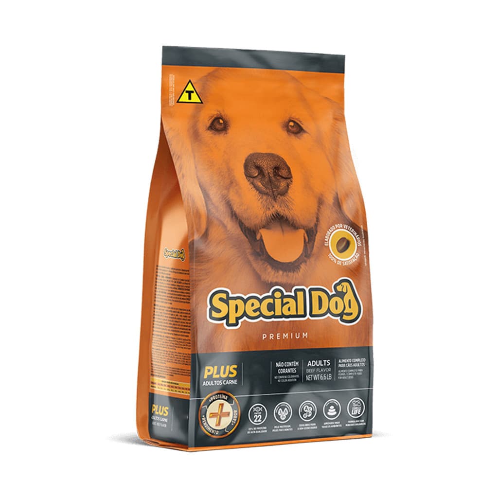 Ração Special Dog Plus Cachorro Adulto Carne Premium 3Kg
