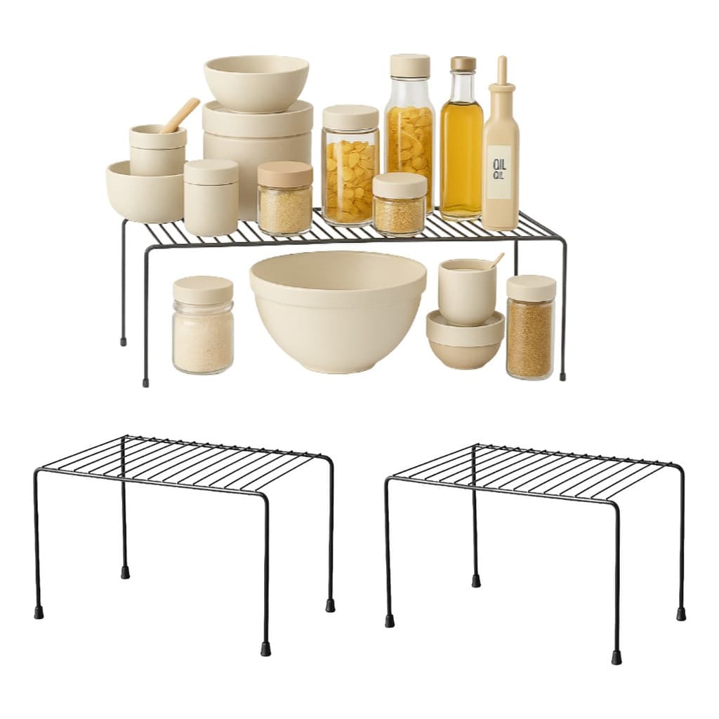 Organizador De Armário Cozinha Multiuso Organizador Aço Metal Prato Copo Xicara Guarda roupa