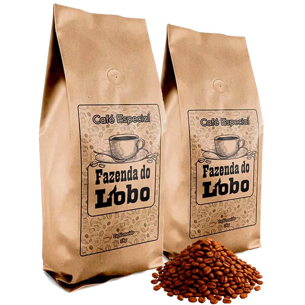 Kit 2kg Café Especial +84 Pts Fazenda Do Lobo 2x 1kg Em Grãos Sul de Minas