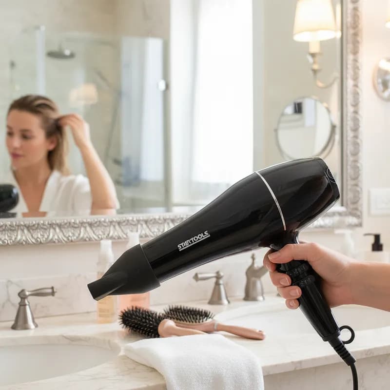 Secador de Cabelo Profissional 1800W 127V - Preta -Potente  Marca: STARTOOLS
