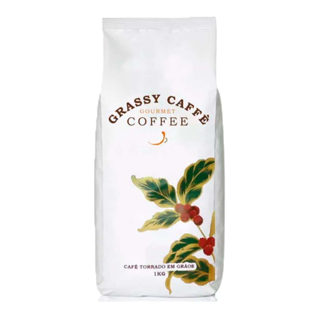 Café Gourmet Café em grao torrado Grassy Caffè 1 Kg Em Grãos Café arábica premium especial