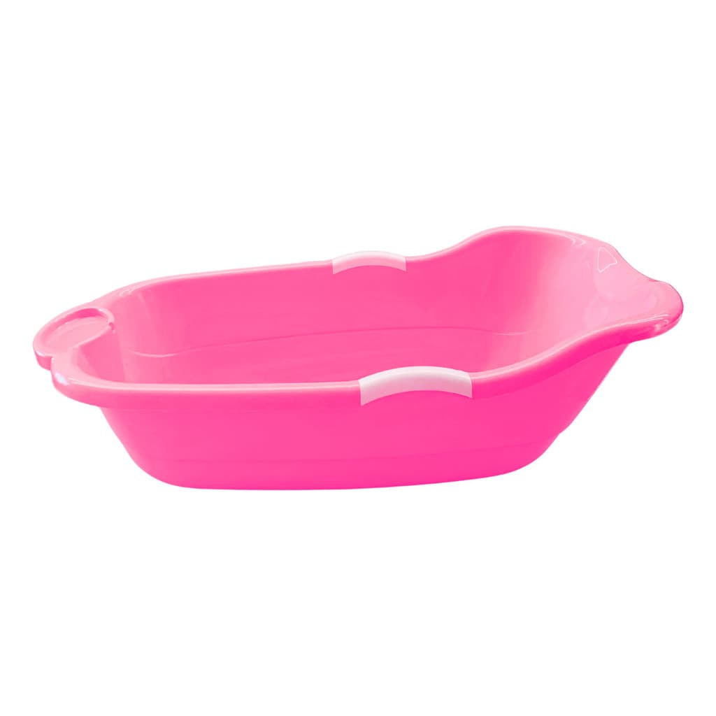 Banheira Infantil Bebe Com Porta Sabonete Rosa Bebe 20 Ltros