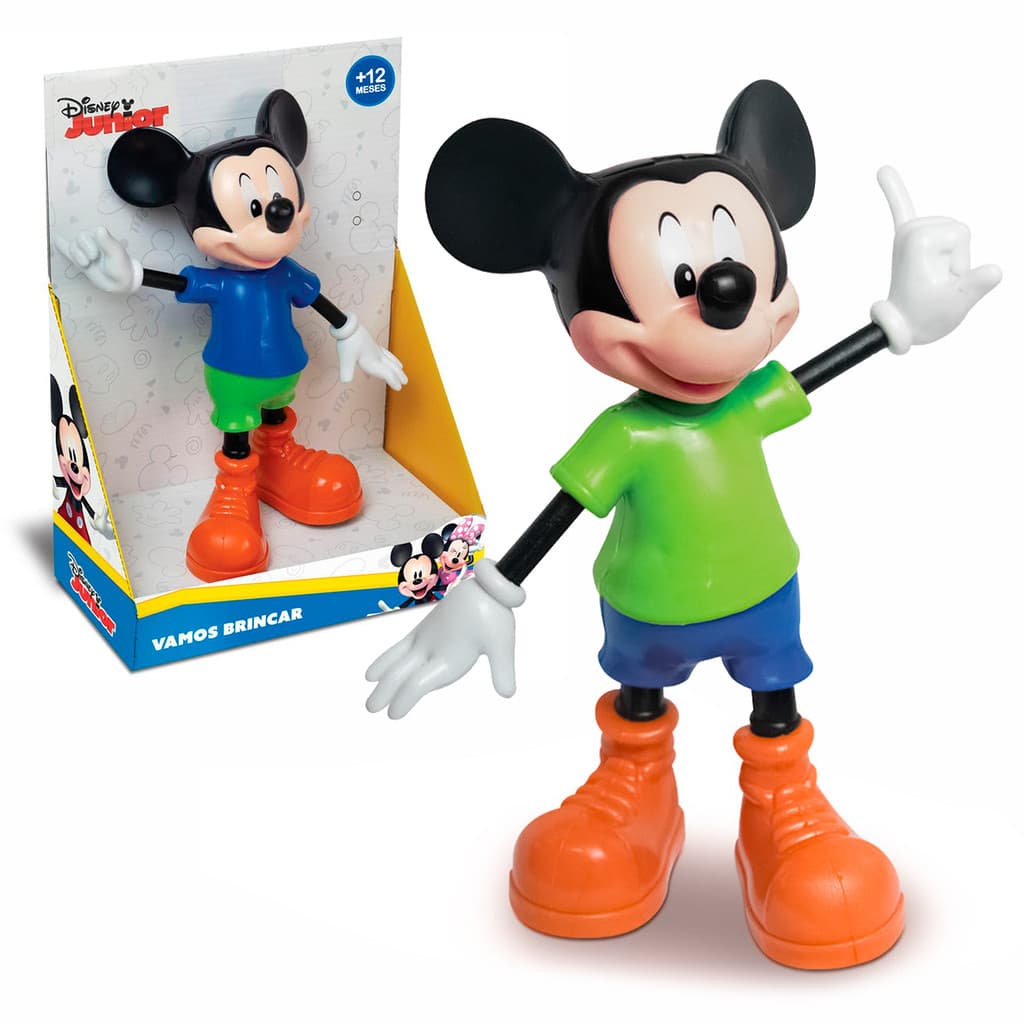 Boneco Mickey Mouse Disney Articulado Em Vinil Para Crianças - Elka