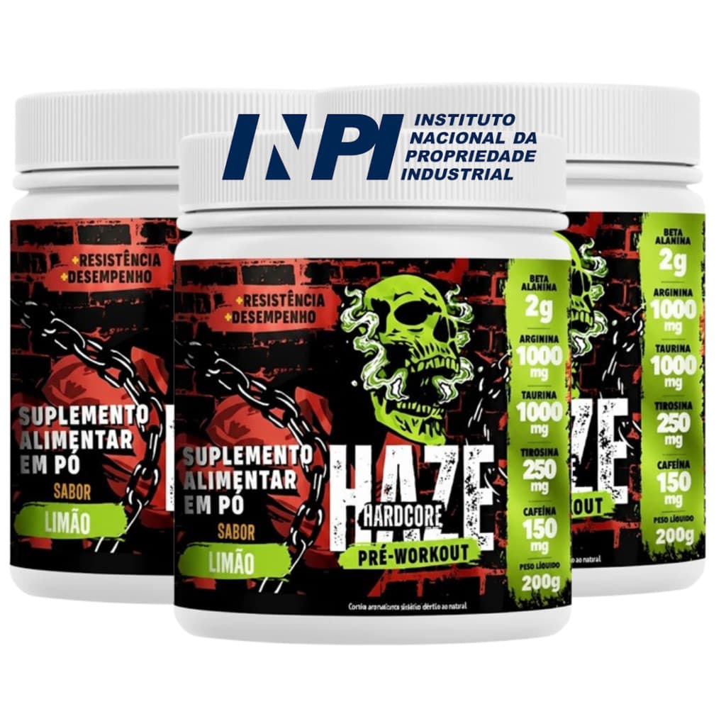 3 Haze Hardcore Nutricost 200gr - Pré treino Premium