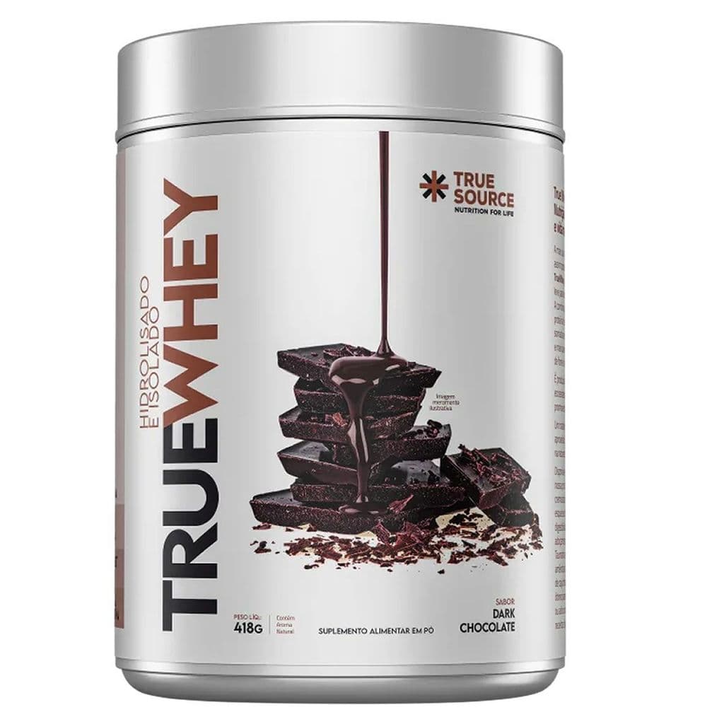 True Whey Protein Hidrolisado e Isolado - 418g Dark Chocolate - True Source