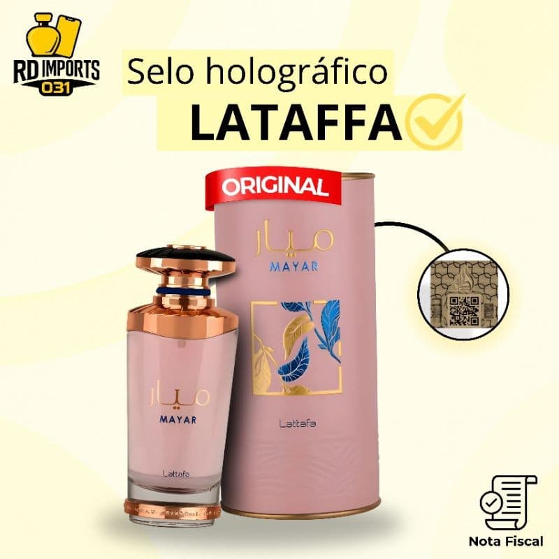 Perfume Árabe Mayar Rosa Pink Lattafa 100ml Edp Feminino - Original Importado Com Selo Holográfico