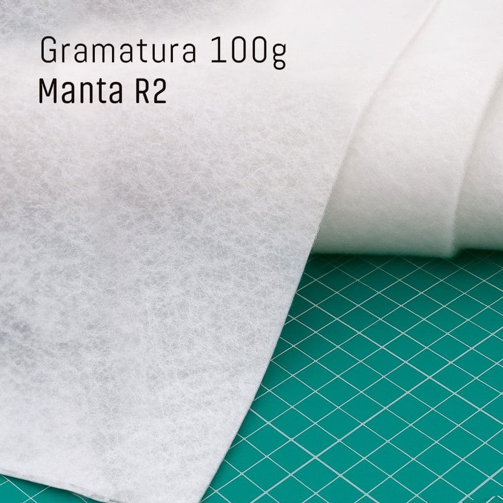 Manta Acrílica R2 Branco com Termocolante Patchwork Pergorari
