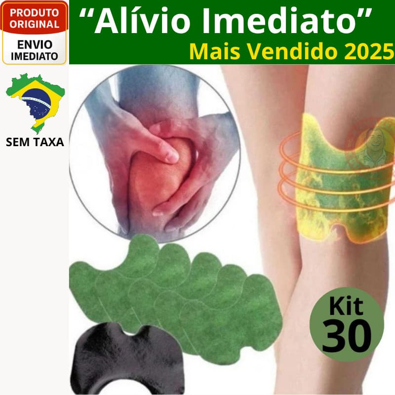 KIT com 10/20/30 Adesivo Alivio Dores Musculares Joelho Emplastro No Joelho