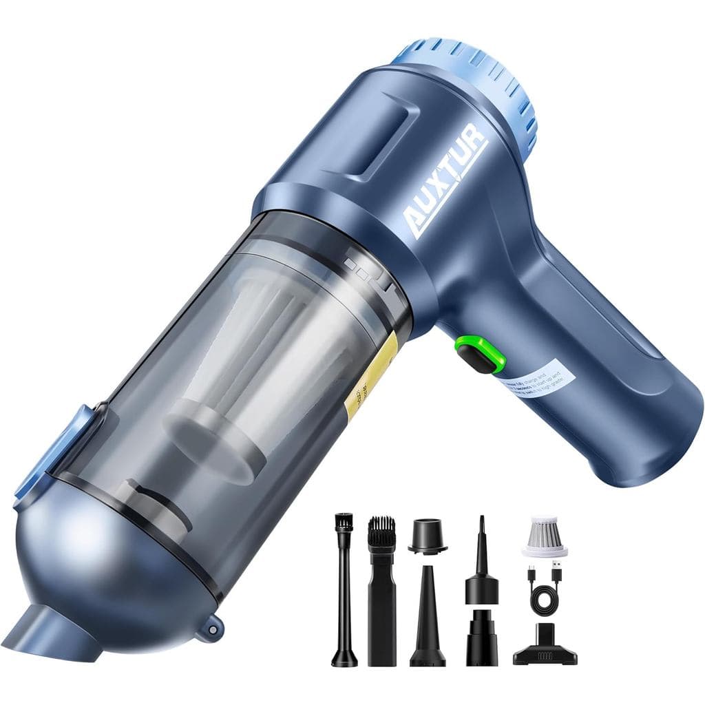 Aspirador de pó para carro, sem fio, 4 em 1, aspirador portátil com motor sem escovas e potente sucção de 14000 PA, mini
