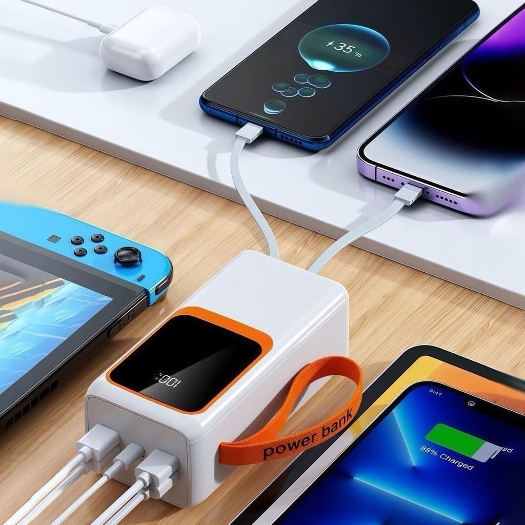 Carregador Portátil Power Bank Grande 50000mah Turbo 22.5W PD Rápido